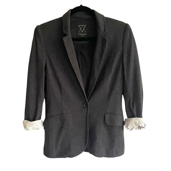 ARITZIA Talula Jersey Blazer Jacket Roll Sleeves
Charcoal Grey 4 - Picture 2 of 11
